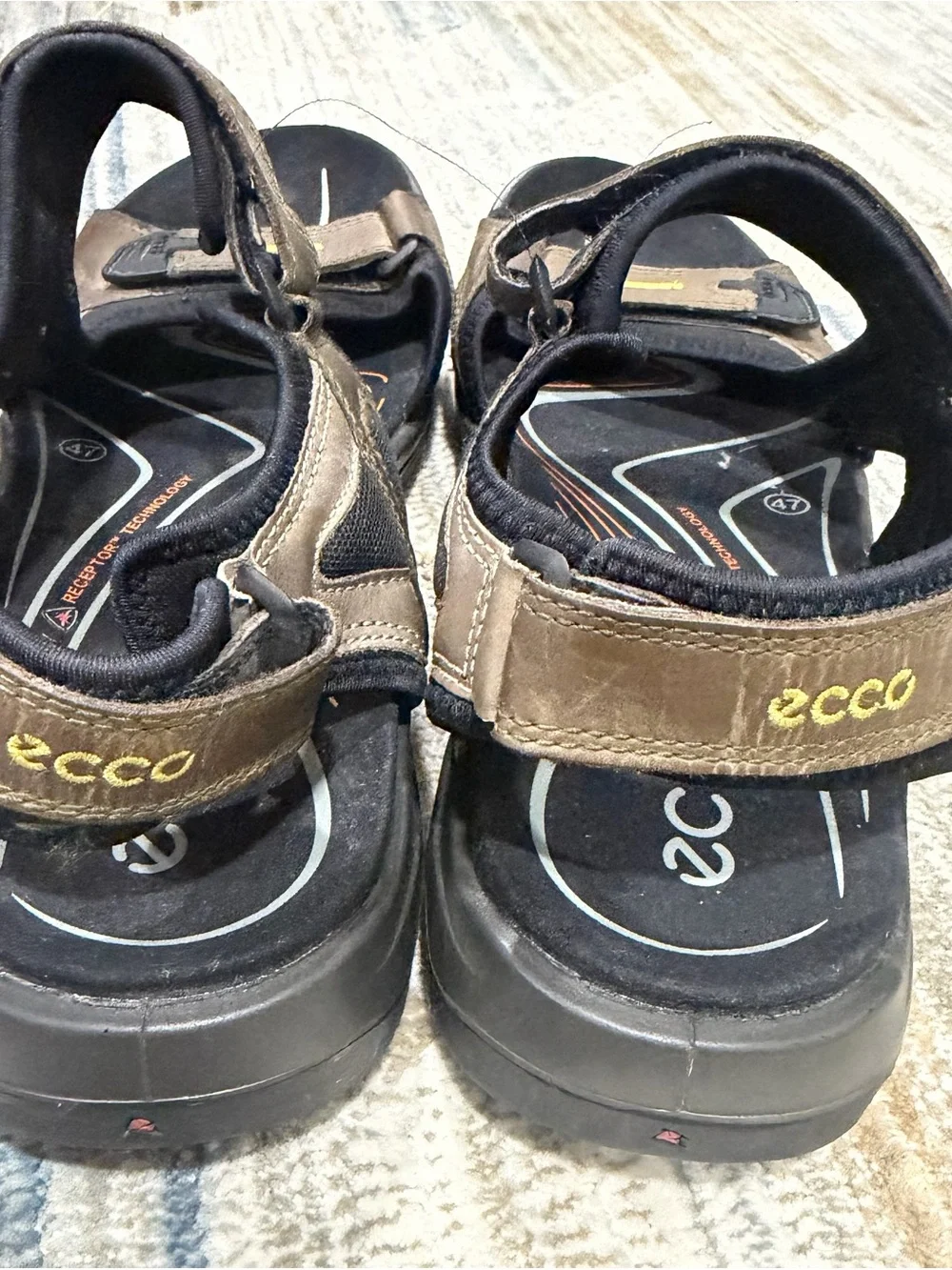 Ecco Brown and Black Men's Outdoor Sport Sandals
